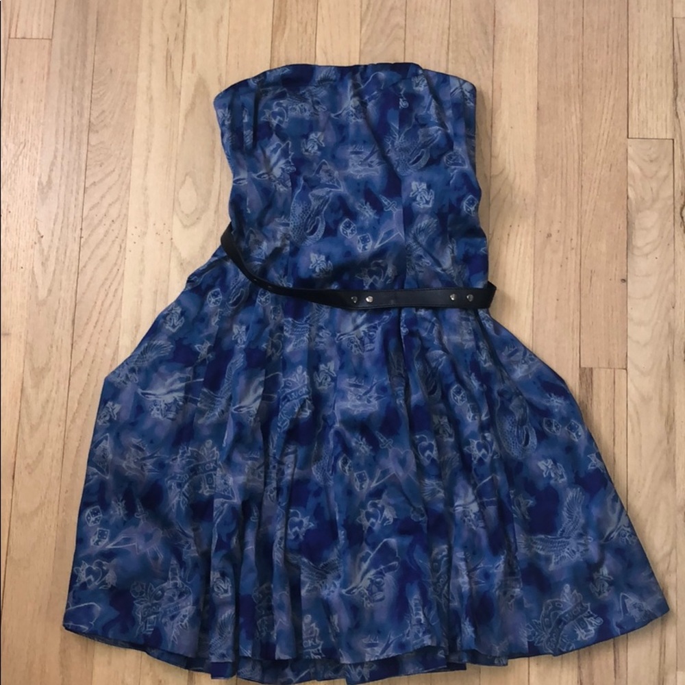 Alexander McQueen for Target Blue Strapless Dress